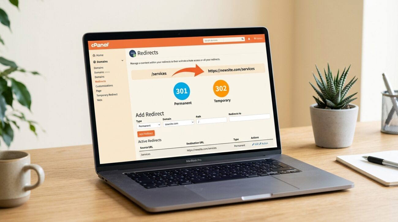 tính năng Redirect trên cPanel